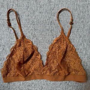 Madewell lace bralette - golden brown